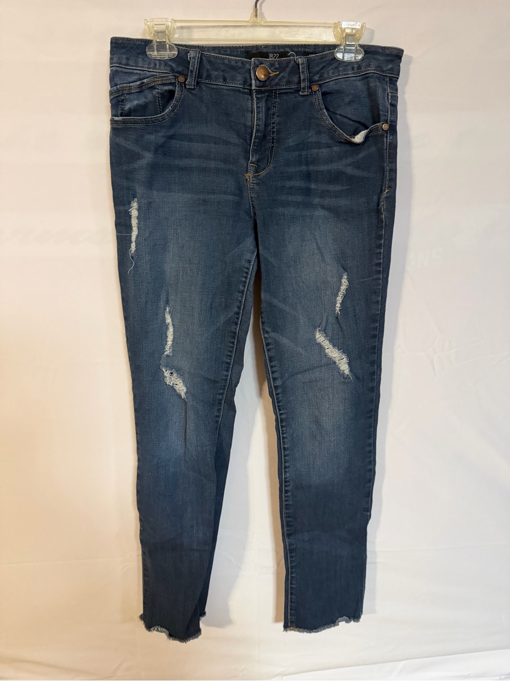 Taylor Dark Blue Distressed Skinny Jeans